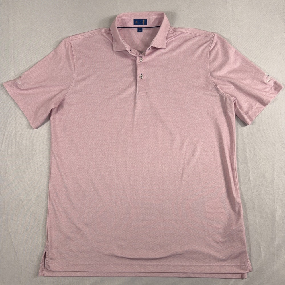 Stitch Golf Polo Shirt Short Sleeve Pink Barton Creek Omni Resort Mens L